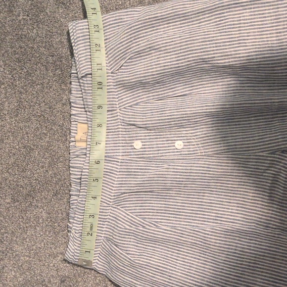 Tina Jo Blue & White Striped Linen Pants Size Small - Picture 4 of 5